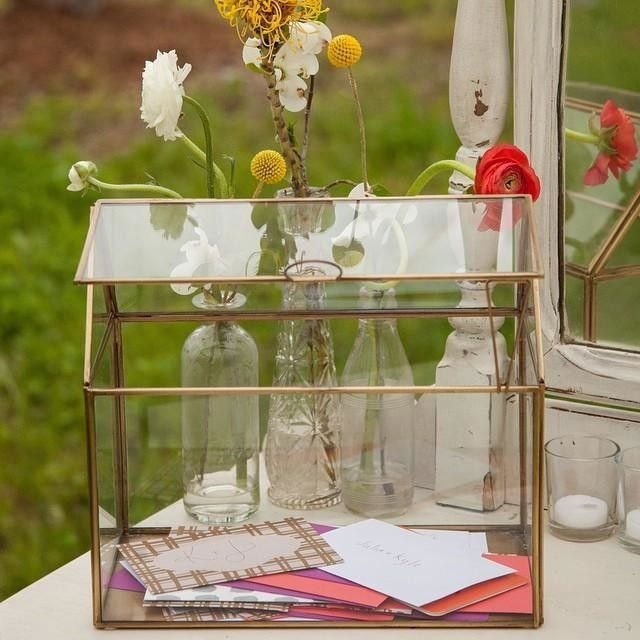 boite a message mariage en verre, terrarium